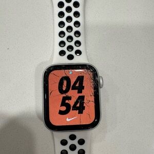 Nike Apple Watch with White and Black Sport Band